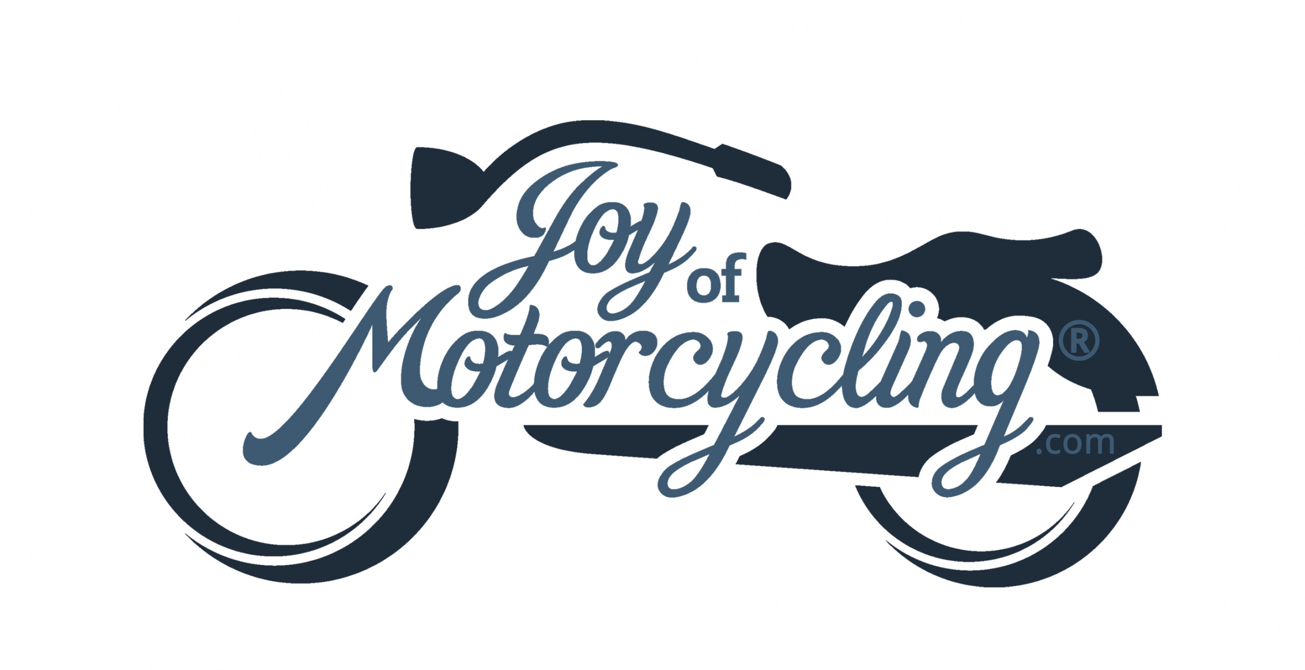 Joy of Motorcycling Logo L01 - Blue-on-Blue - Solid